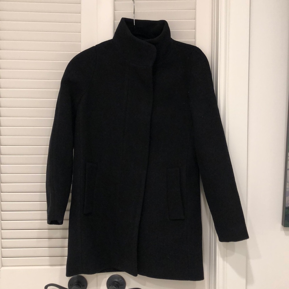 J crew factory city coat in black
